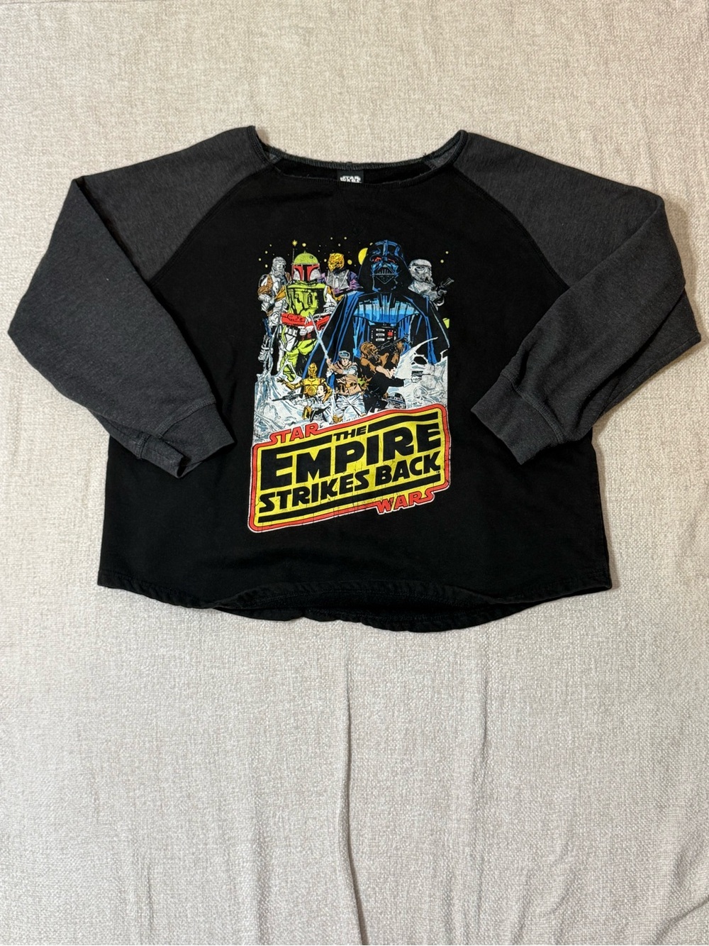 Star Wars Empire Strikes Back XL Raglan Sweatshirt Retro Y2K Graphic